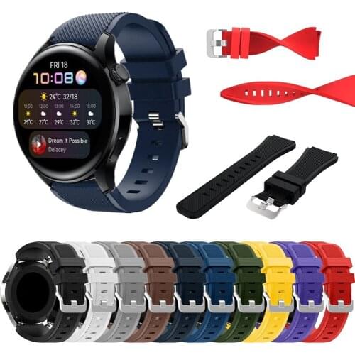 22mm Silicone Wrist Strap For Huawei Watch 3 46mm Pro 48mm Sport Bracelet For Huawei GT 2 46mm Smartwatch Waterproof Bands New