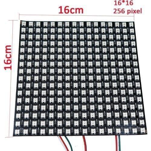 16*16 Pixel WS2812B LED Digital Flexible Panel lighting WS2811 Individually Full Color DC5V 256pixels 1pcs/LOT