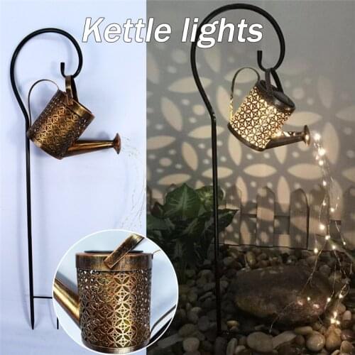 Hollow Kettles Solar LED Light Flowing Water Sprinkle Lamp Modern Lawn Garden Decor Lamp Landscape Street Decor Lamp Waterproof