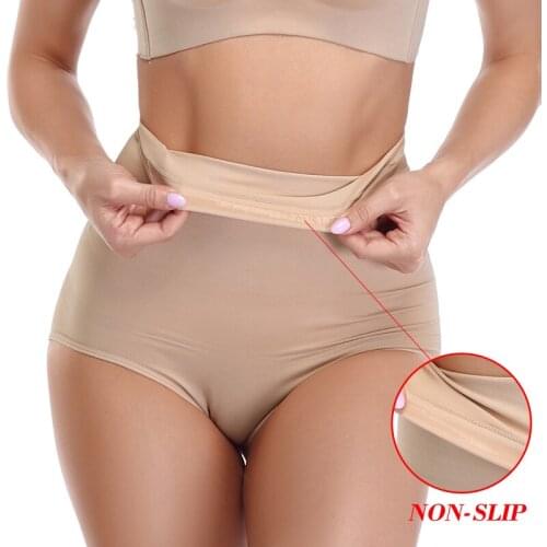 High Waist Shaping Panties Women Breathable Body Shaper Slimming Tummy Underwear panty with Silicone butt lifter waist trainer