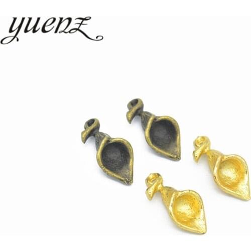 YuenZ 20pcs 3 Colors Antique bronze flower Zinc alloy Jewelry DIY Charms Pendant Necklace,Eearrings 19*9mm Q159