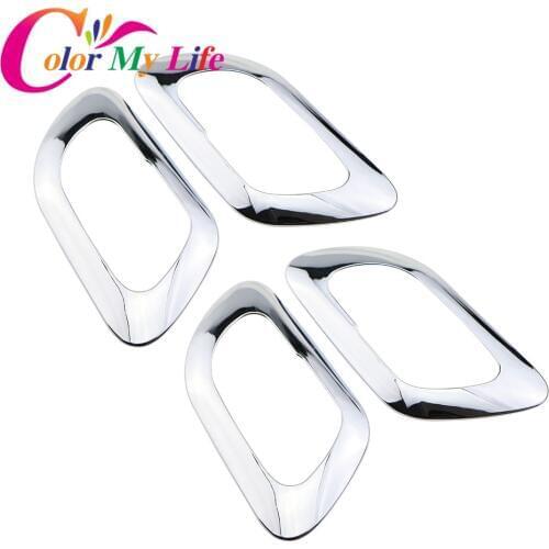 Color My Life ABS Chrome Inner Door Handle Cover Protection Trim Sticker For Peugeot 3008 2013 2014 2015 Accessories 4Pcs/Set