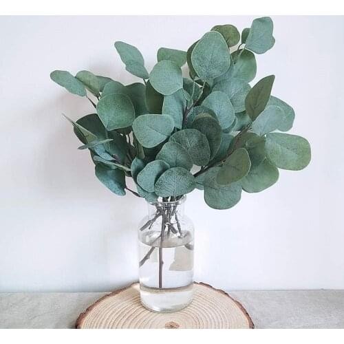 【 Hot deals 】Simulation Eucalyptus Leaf Artificial Greenery Holiday Greens DIY Home Decor