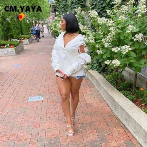 CM.YAYA Women Blazers Solid Notched Collar Single Breasted Slim Blazers Detachable Sleeves Office Lady Fashion Clothing Autumn