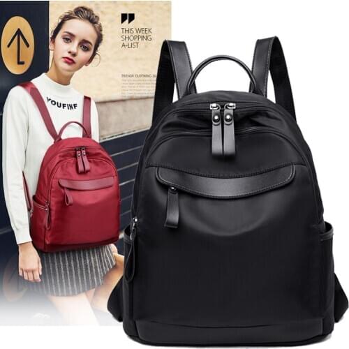 Backpack women Oxford cloth canvas fashion wild ladies travel small bags women