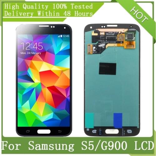 5.1" NEW SUPER AMOLED LCD For SAMSUNG GALAXY S5 SM-G900 G900 i9600 G900R G900F G900H LCD Display Touch Screen Digitizer Assembly