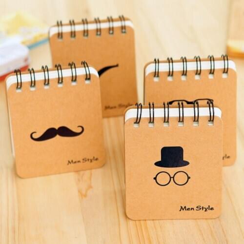 1 Pcs Eyebeard Series Notebook Portable Notebook Korean Creative Notebook Memo Pad Sticky Notes Folding Memo Pad