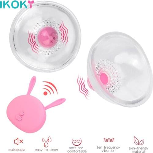 10 speeds Nipple Vibrator Wireless Remote Control Clit Stimulator Breast Enlarge Massager Sex Toy for Women