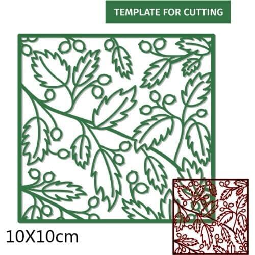 100*100mm Leaves Square New Cutting DIES Stencil DIY Scrapbook Embossing Card Craft Template Paper Photo Album