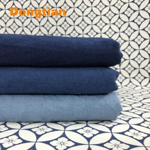 100% Cotton Natural Hand Dyed Plant Dyed Fabric Solid Color Indigo Fabric Sashiko Fabric Boro Project Fabric Width 150cm