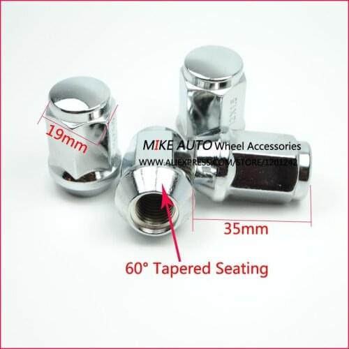 20PCS 1/2"-20 Hex19 3/4 Steel Wheel Lug Nuts For Wheels/Rims RV Jeep Ford KUGA Mustang Explorer