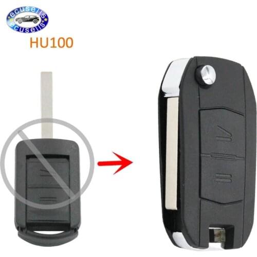 3 Buttons Modified Flip Remote Key Shell Case Fob Blank For Opel Astra Vectra Zafira Blade HU100