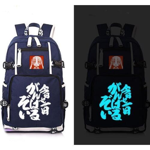 Anime NEW GAME! Cosplay Backpack Anime Canvas Bag Luminous Schoolbag Travel Bags