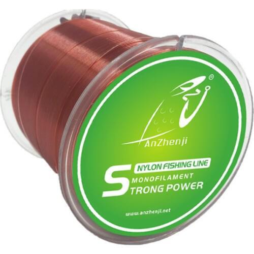 ANZHENJI 500M Nylon Fishing Line Strong Wire Leader Japan Material Counter Monofilamento Freshwater Sink Thread Cord For Carp