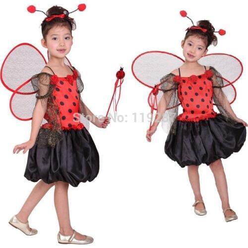 Free shipping! Halloween mischief ladybug fairy costume Children in kindergarten children costumes new childrens clothing