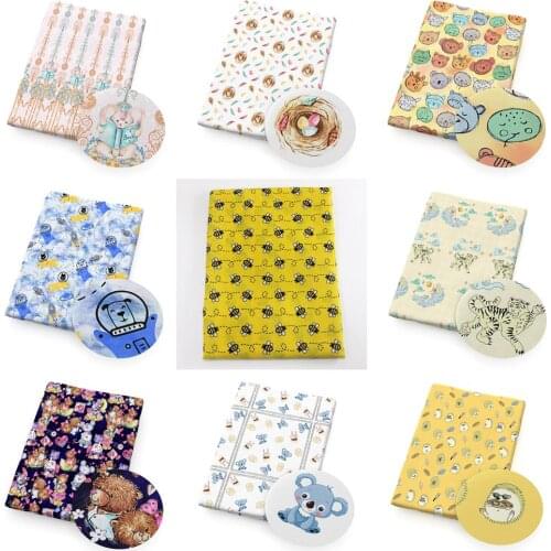 David accessories 50*145cm Bee Polyester cotton fabric for Tissue Kids Bedding home textile for Sewing Tilda Doll,1Yc9122