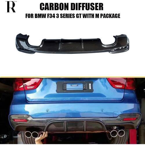 F34 GT Carbon Fiber Rear Bumper Diffuser for BMW F34 320i GT 328i GT 335i GT with M Package 2012 - 2016