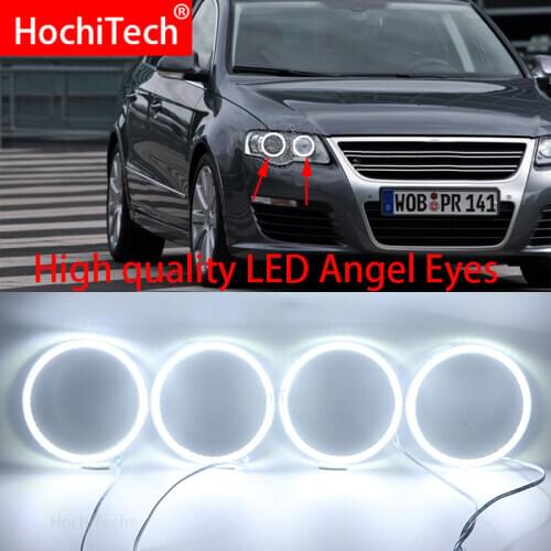 For Volkswagen VW Passat B6 Magotan 2006 - 2010 Super Bright white color 3528 SMD led Angel Eyes kit daytime running light DRL