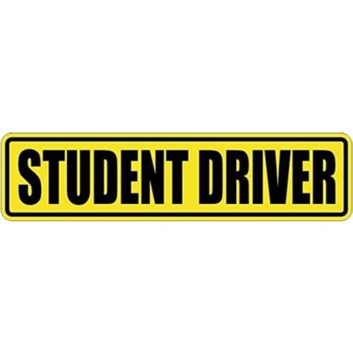 STUDENT DRIVER Vinyl Decal Funny Car Sticker Label Safety Teen Drive Stickers Waterproof Automobile Accessories,13cm*3cm
