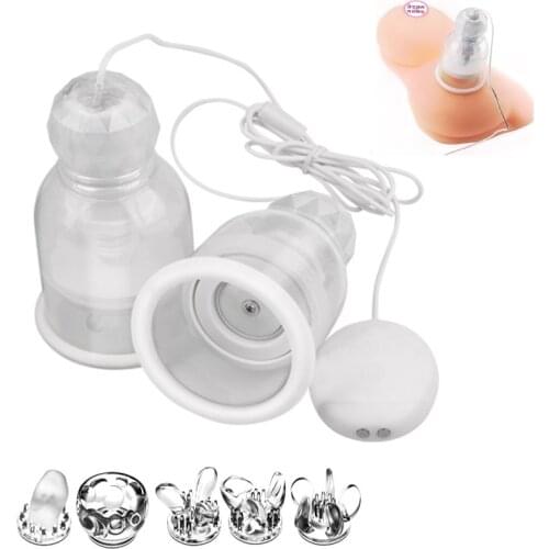 Electric Breast Massager Enhancement Chest Massage Therapy Growth Breast Stimulator Women Nipple Vibrator Sex Toys for Couples