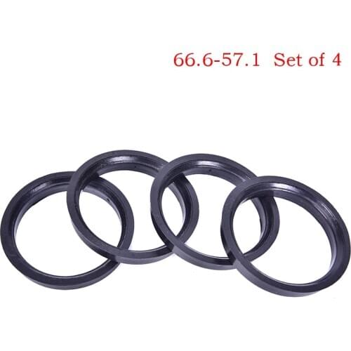 Hot sale 1 Set 4 Bore Center Collar 66.6-57.1mm For CARS Hub Centric Rings Car Wheel