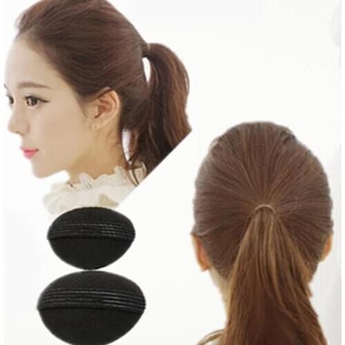 2pcs Magic fluffy hair sponge hair heightening pad hair braid princess bun maker tools Accessories