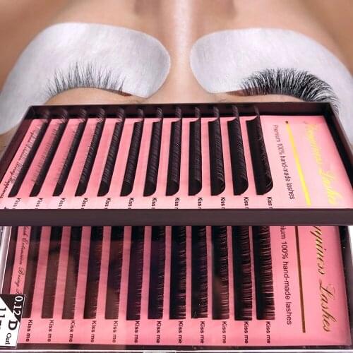 Individual Eyelash Extension Faux Soft Mink Eyelash Curl C/CC/D 0.03-0.15mm Thickness Classical Lashes Maquiagem Cilios Eye Lash