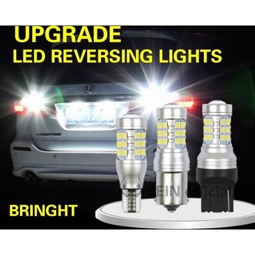 KEIN 2PCS LED Reversing Light Strobe T15 T20 1156 W16W P21W W21W BA15S Car LED Light Bulb White Strobe Three Times Normal Model