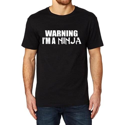 Lyprerazy Mens Warning I'm A Ninja Funny Printed T-Shirt