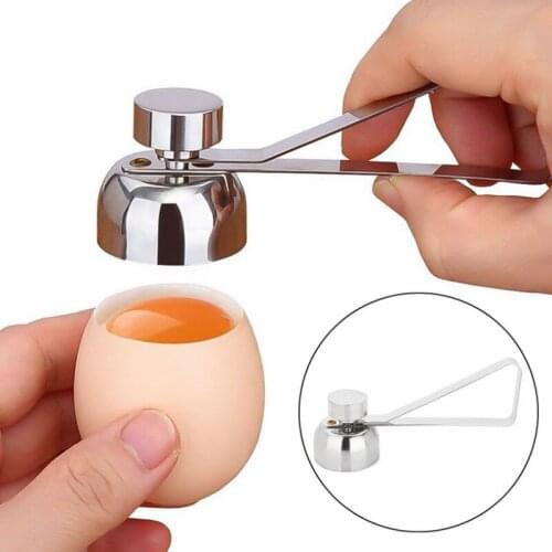 New Practical Metal Egg Scissors Egg Topper Cutter Shell Opener Stainless Steel Boiled Raw Egg Open Creative Kitchen Tools Set