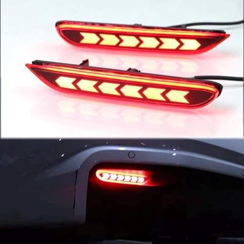 NEW-Red LED Rear Bumper Reflectors Fog Brake Tail Light Lamps Accessories Kit for Nissan X-Trail Infiniti Q50L Q70 QX30 Q60