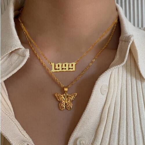 Butterfly Necklace Fashion Jewelry Gold Choker Necklace Women Bridesmaid Gifts Gold Bijoux Femme Collar Choker