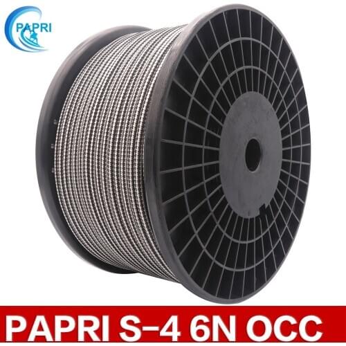 PAPRI S -4 Newest HIFI DIY Signal Cable 6N 99.9999% OCC Single crystal copper Audio XLR CD Player Amplifier RCA Power Cord Cable