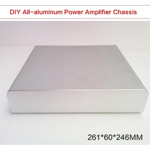 KYYSLB 261*60*246MM All-aluminum Power Amplifier Chassis DIY Preamp Case Audio Shell Power Supply Box Amplifier Enclosure