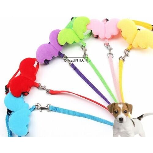 100pcs Dog Cat Extending Running Leads Pet Angel Walking Traction Rope Puppy Dog Leash Belt Puppy Pet Training