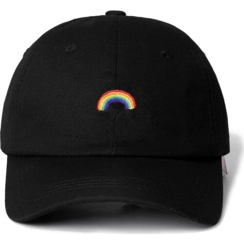 Dropshipping Rainbow Snapback Cap Cotton Baseball Cap For Men Women Adjustable Hip Hop Dad Hat Bone Garros Casquette