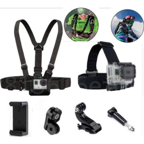 Head Strap Mount Chest Belt For GoPro Hero 7 6 5 4 Xiaomi Yi 4K Sony Action Cam Accessories Harness Belt For Mobile Phone Holder