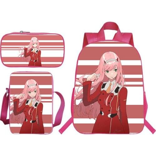 Darling In The Franxx Backpack Boy Girl Bag Anime Zero Two Bookbag Teen Backpack Children Pencil Case Shoulder Bag