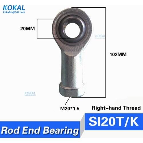 [SI20T/K] high quality inner 20mm Rod Body with right-hand female thread Rod Ends Joint Bearing SI20T/K GIKF-20PW PHSA20 bearing