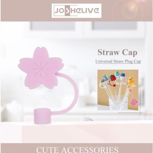 Glass Straw Plug Universal Straw Cap Dustproof Splash Plug Silicone Material Cute Kitchen Bar Accessories