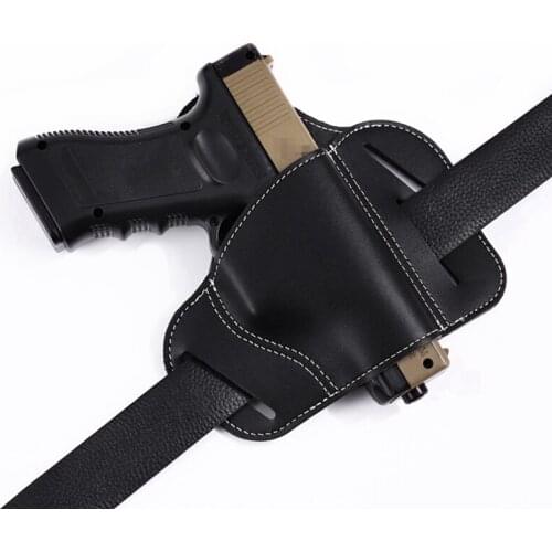 Tactical Belt Pistol Holster Glock 17/M9/SIG P220 P226 Hunting Concealed Carry Gun Holster Soft Leather
