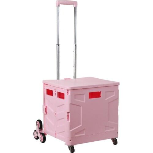 Wheeled trolley cart outdoor picnic folding cart shopping cart supermarket grocery shopping trolley cart climbing trolley