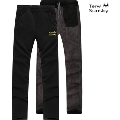 Outdoor fleece pants men Camping & Hiking pants Autumn winter thick warm windproof trousers trekking Mountain climbing pants