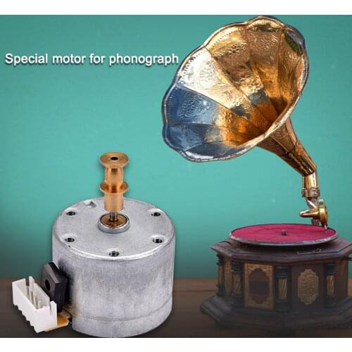 Universal Phonograph Motor Turntable Vinyl Record Players Gramophone 6-12V Metal Electric Instruments Replacement Parts