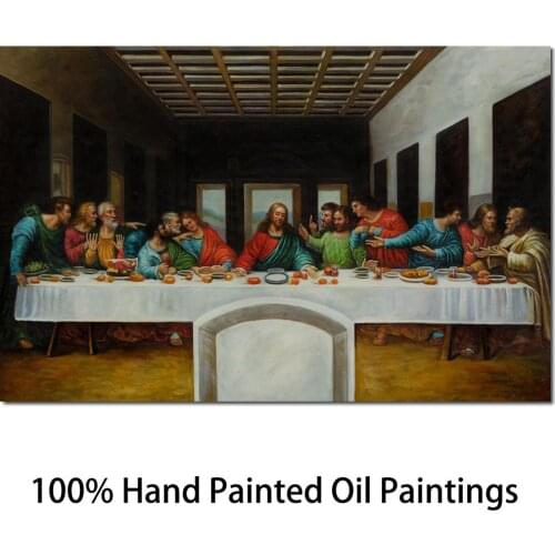Oil Painting for kids room The Last Supper by Leonardo Da Vinci Hand painted High quality