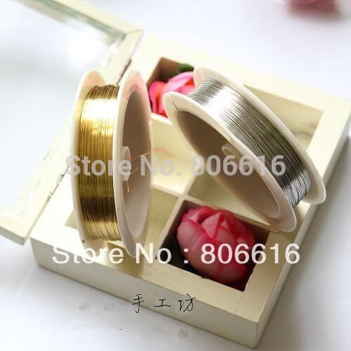 0.5MM 10Pcs Mix Silver & Gold Enamelled Metal Copper Wires Ropes DIY Making Jewelry Findings