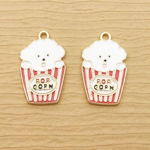 10pcs cartoon ice cream enamel charm for jewelry making cute earring pendant bracelet necklace charms diy design charms