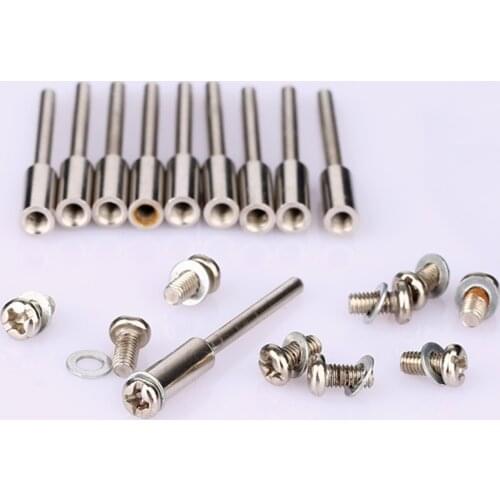 10Pcs 2.35mm Shank Buffs Brushes Arbor Abrasive Cutting Discs Cut-Off Wheel Holder Polishing Mandrel For Dremel Rotary Tool