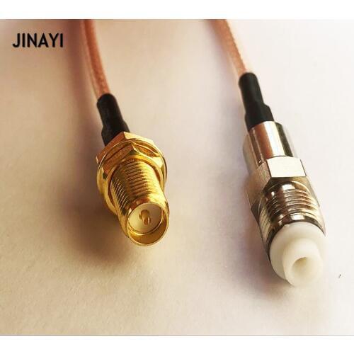 10pcs FME female to RP-SMA female nut bulkhead RG316 jumper Adapter Cable 20cm