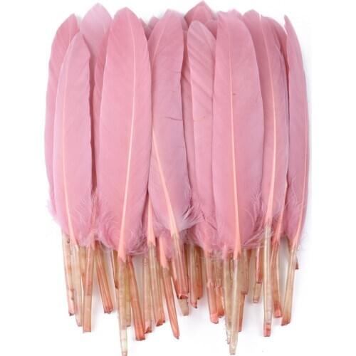 100pcs/Bag Pink Goose FeatherS 10-15CM Natural Feather for Jewelry Making Crafts Decoration Plume Wholesale